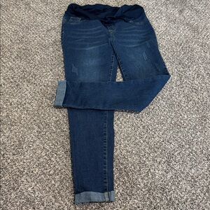 Dark Blue Maternity Denim Jeans